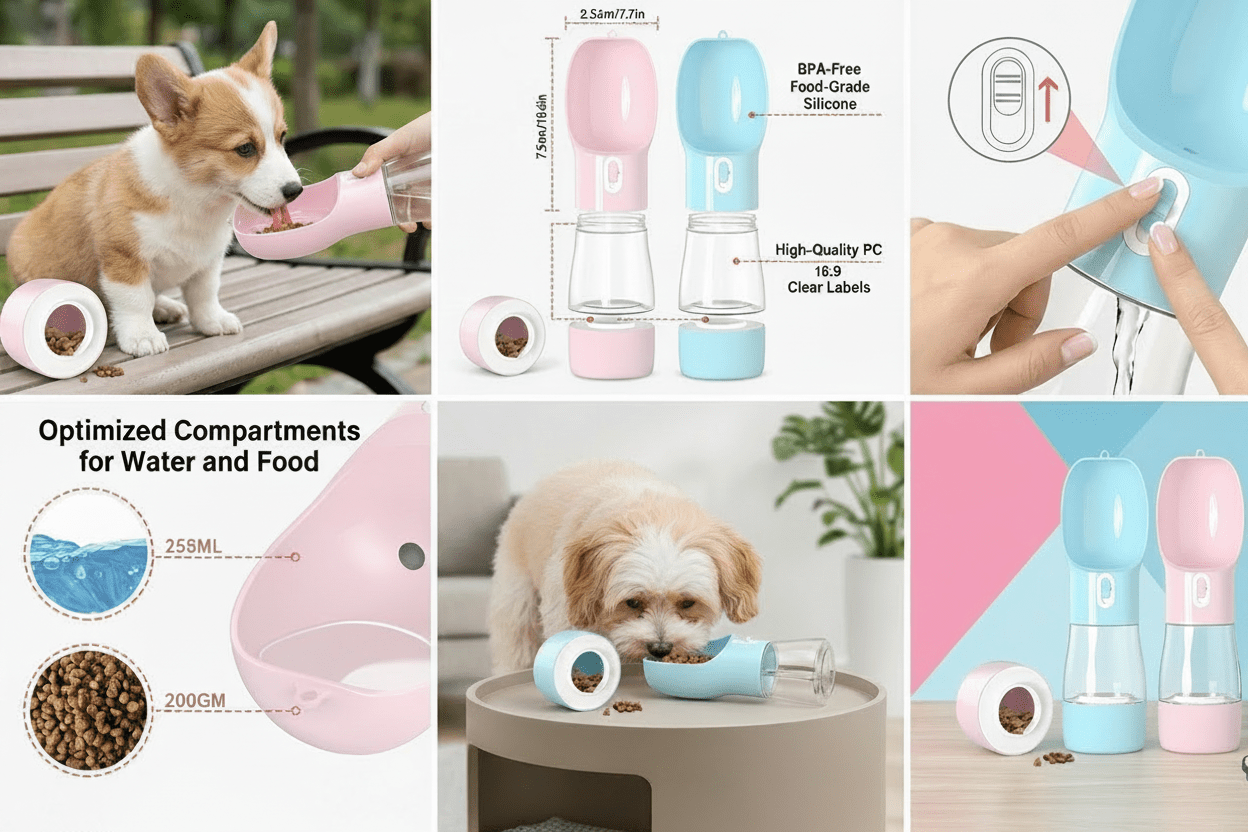 Fetch Water Bottle & Food Dispenser